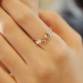 Delicate Small Fashion Notes Ring