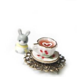 Infinity Cute Mini Cherry Small Cup Ceramic Tea..