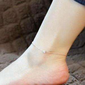 diamond-encrusted anklet Titanium s..