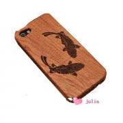 fish wood case bamboo case iphone 4/4s/5/5s/5c,samsung s3/s4 case, samsung note 2/note 3 case