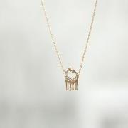 two giraffe necklace clavicular short chain necklace