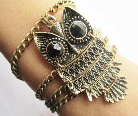Antique Br Owl Bracelet Chain Infinity On Luulla Antique Br Owl Bracelet Chain Infinity