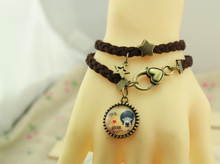 Personality can put photos bracelet handmade Vintage star Bracelet friendship Bracelet Anklet birthday gift